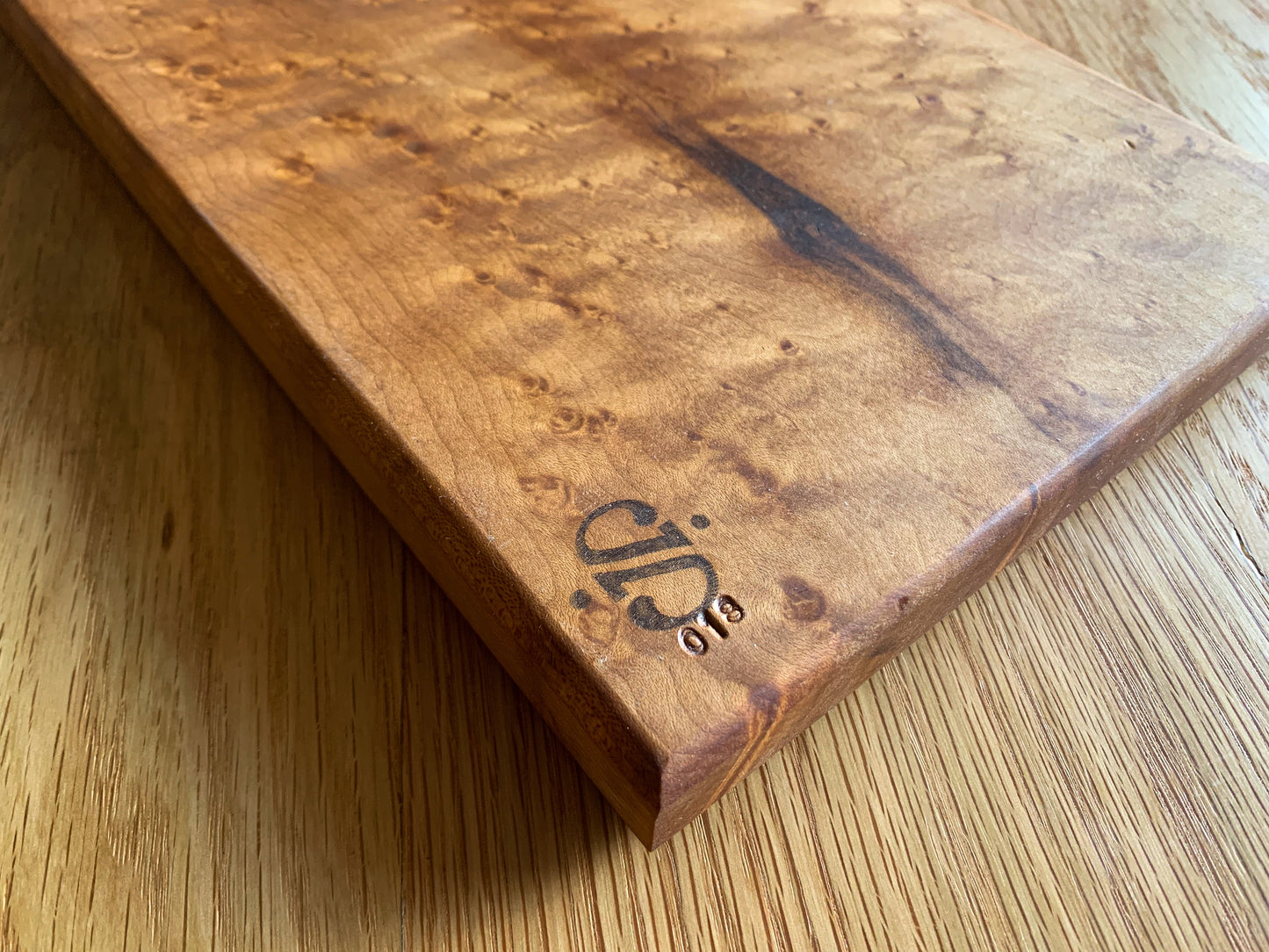 Limited Edition Large Serving Tray | Roasted Birdseye Maple 018