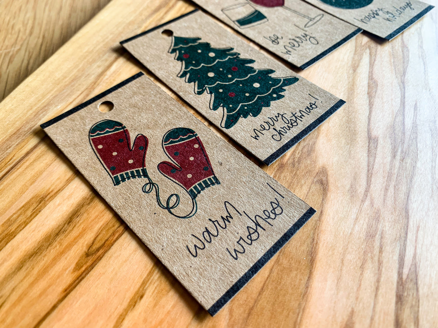 2023 Holiday Gift Tags | Pack of 8 Kraft Paper Tags
