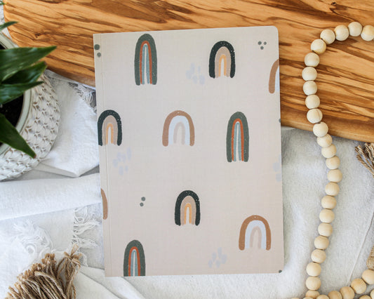 Boho Rainbow Lined Notebook