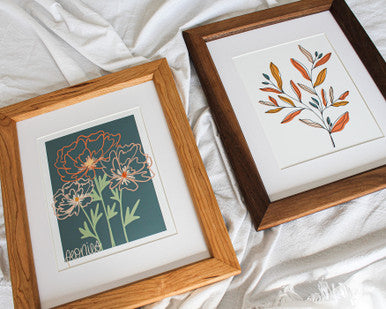 Classic Solid Wood Frame | 11x14" matted to 8x10"