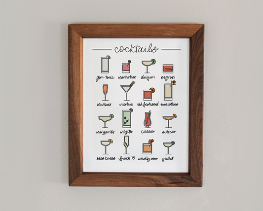 Cocktails 11x14" Art Print