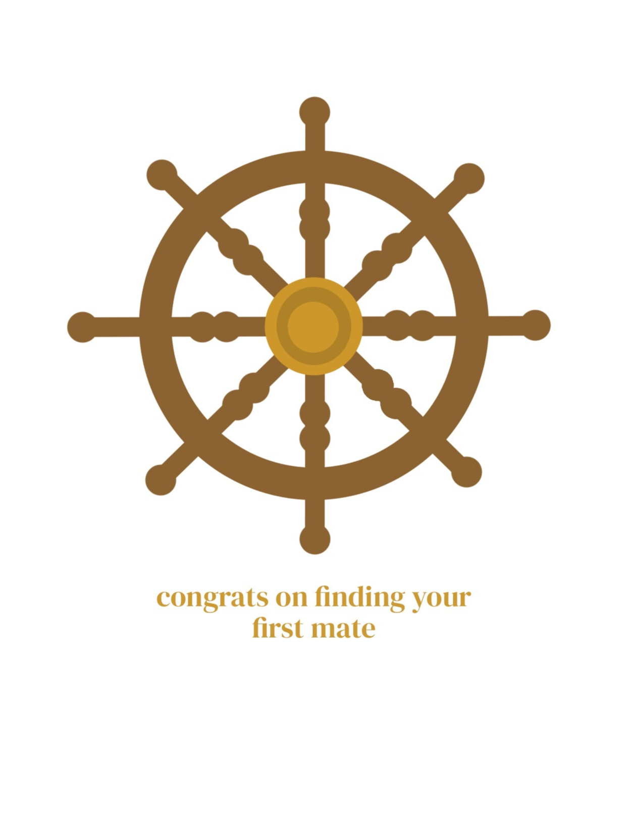 First Mate | Wedding Card