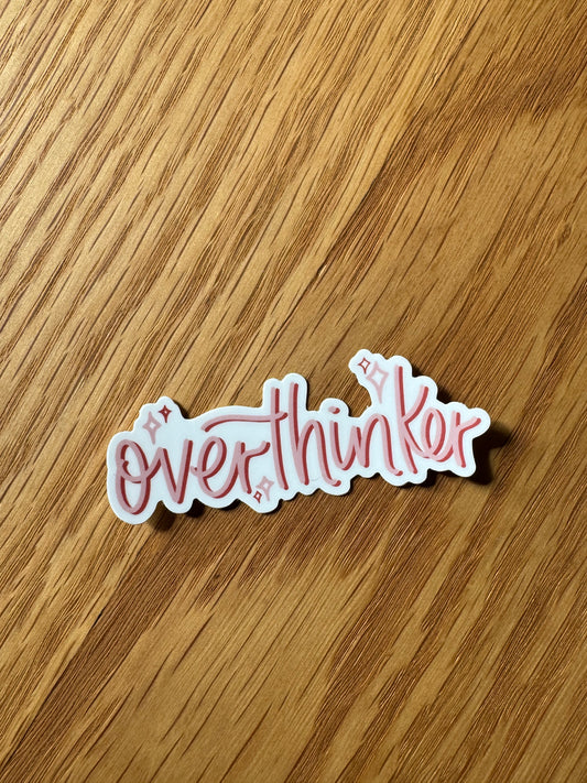‘Overthinker' Sticker, 3x1.55"