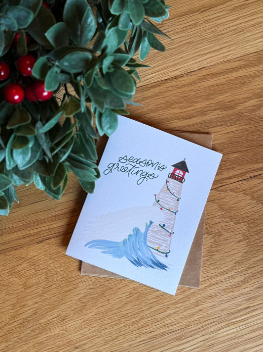 Nor’easter Lighthouse Holiday Card | 2025 Christmas Card Collection