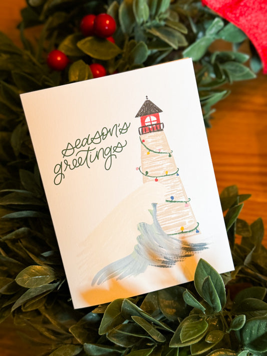 Nor’easter Lighthouse Holiday Card | 2025 Christmas Card Collection