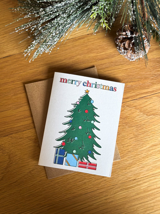 Tree & Gifts Holiday Card | 2024 Christmas Card Collection
