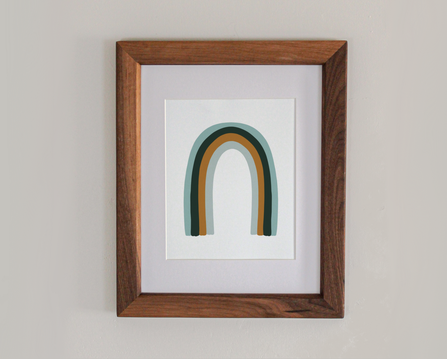 Retro Rainbow Blue 8x10" Art Print