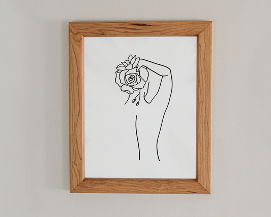 Floral Silhouette 1 11x14" Art Print