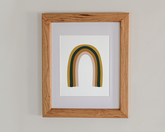 Retro Rainbow Pink 8x10" Art Print