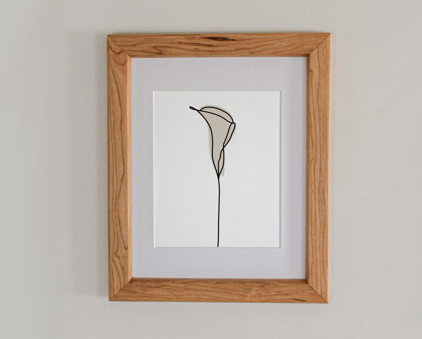 Lily Line Drawing 8x10" Art Print