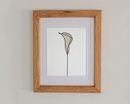 Lily Line Drawing 8x10" Art Print