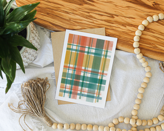 Plaid Greeting Card