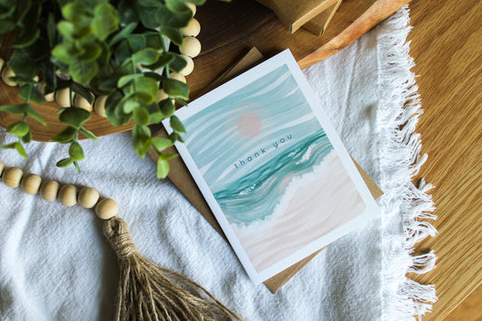 Coastal Boxed Thank You Cards