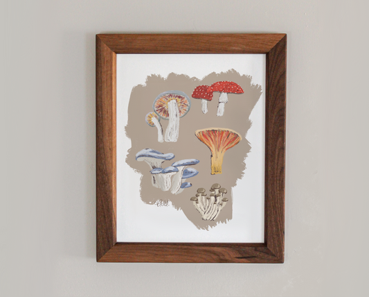 Mushrooms 11x14" Art Print