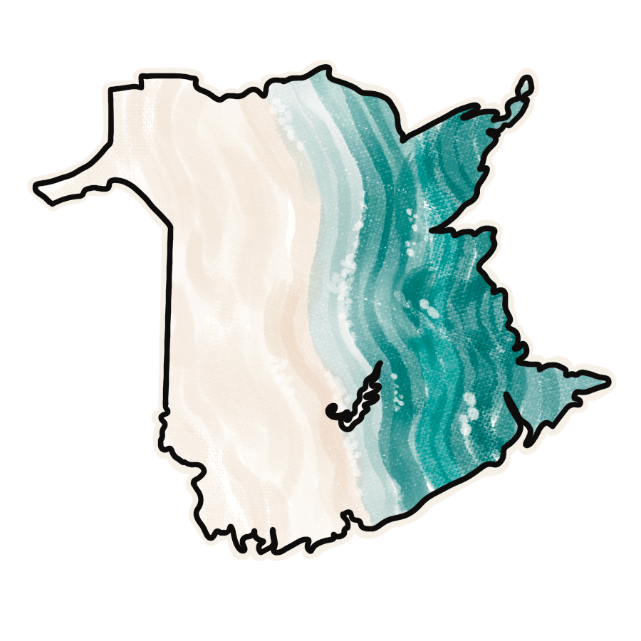 Coastal New Brunswick Sticker, 3x2.58"