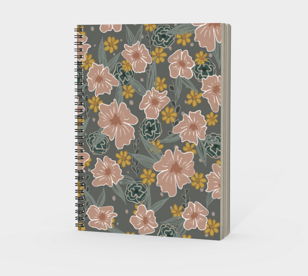 Warm Floral Lined Notebook