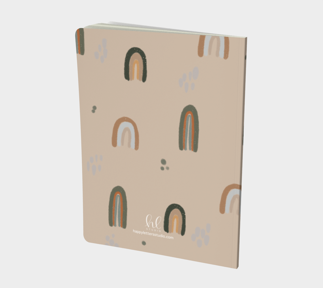 Boho Rainbow Lined Notebook