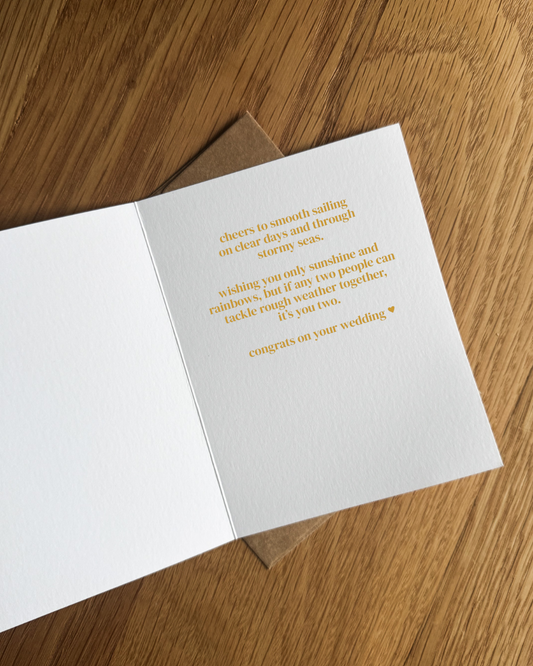 First Mate | Wedding Card