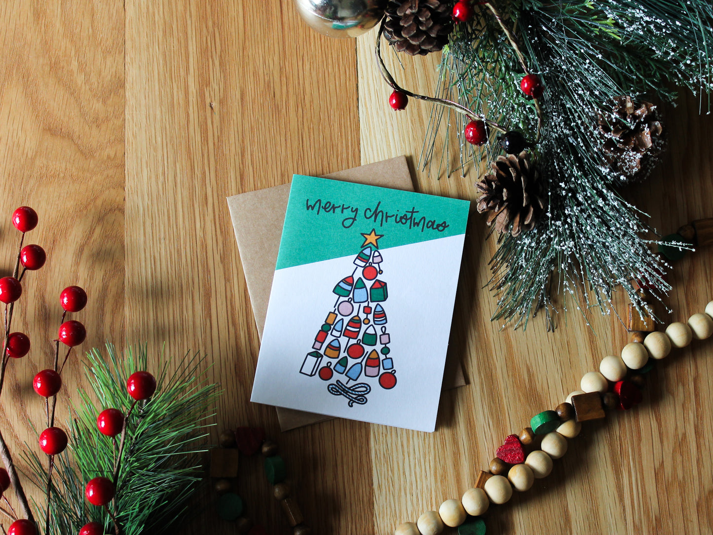 Buoy Tree Holiday Card | Festive Greetings from the East Coast