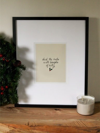 Deck the halls | Festive Art Print