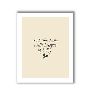 Deck the halls | Festive Art Print