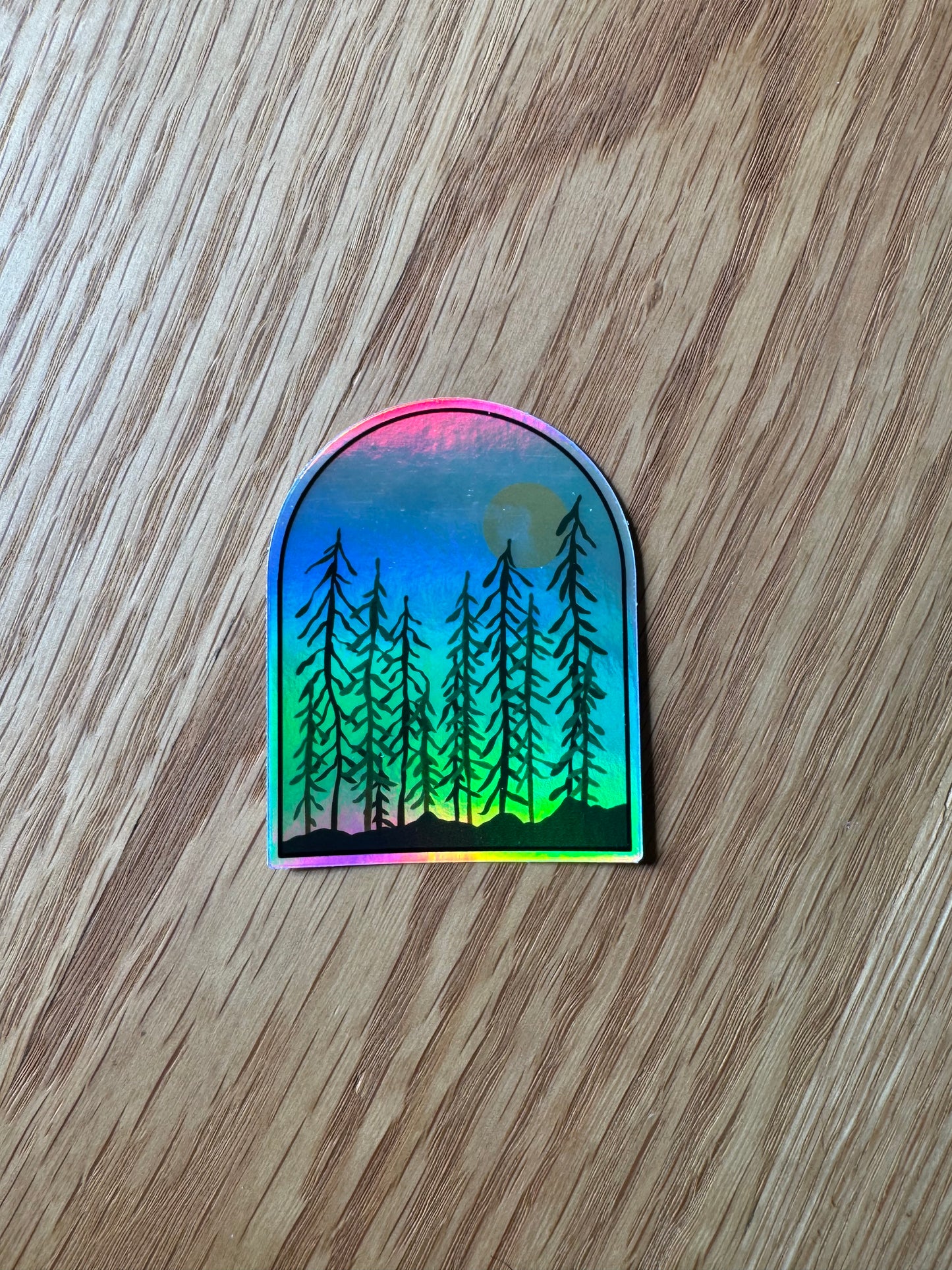 Hazy sky Holographic Sticker, 2.37x3"