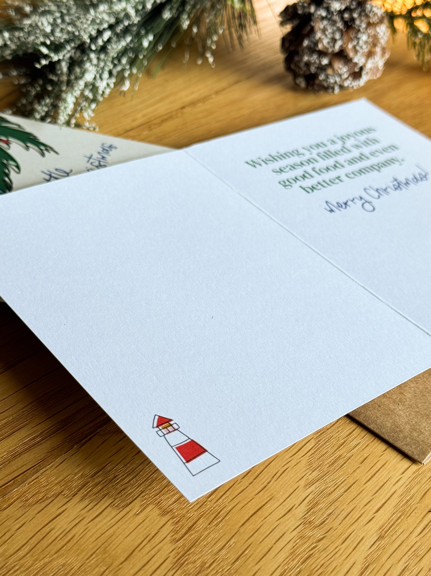 Lighthouse Ornament Holiday Card | 2024 Christmas Card Collection