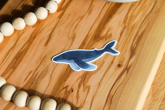 Humpback Whale Sticker, 3x1.41"