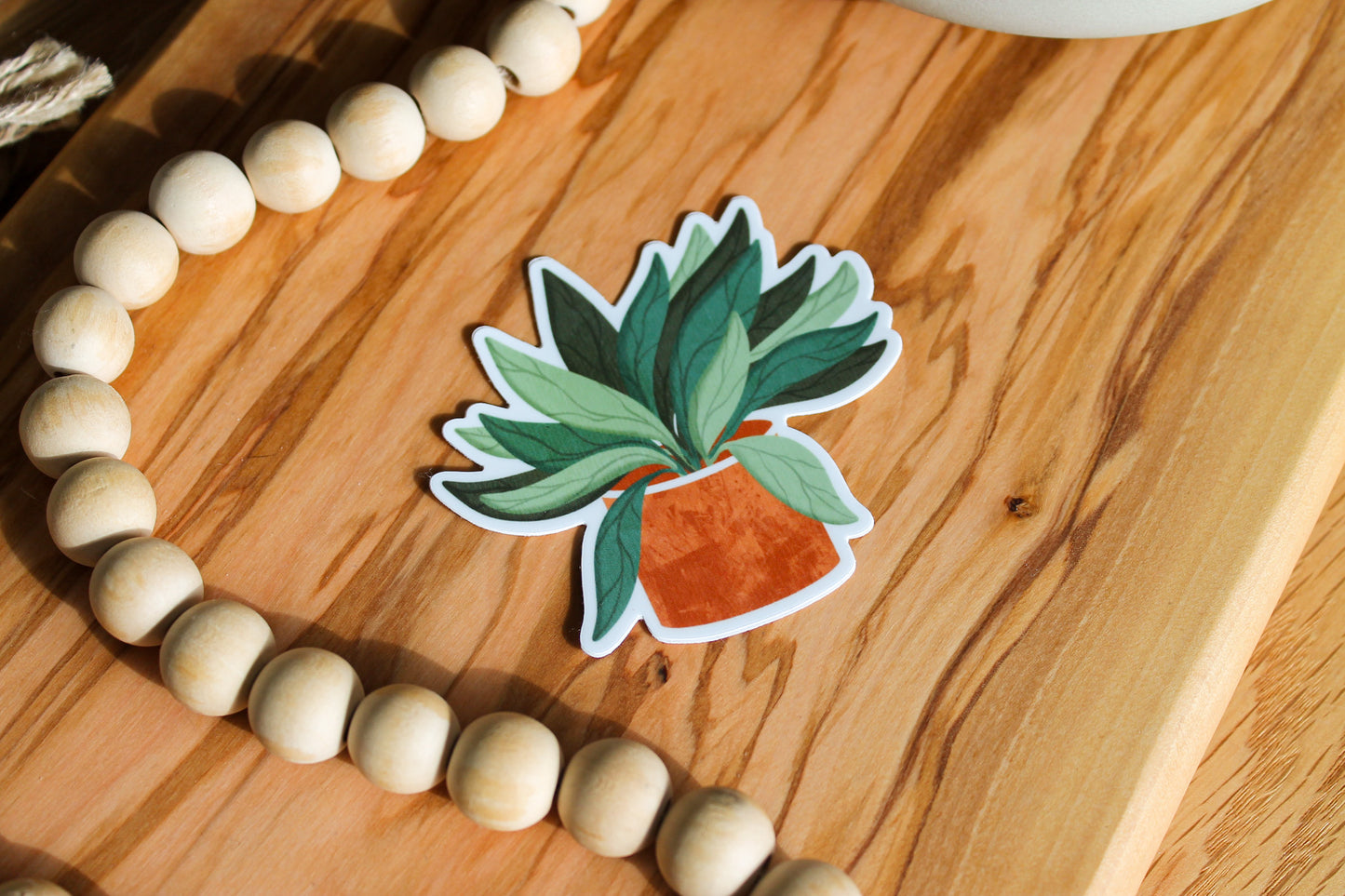 Potted Plant Sticker, 3x2.79"
