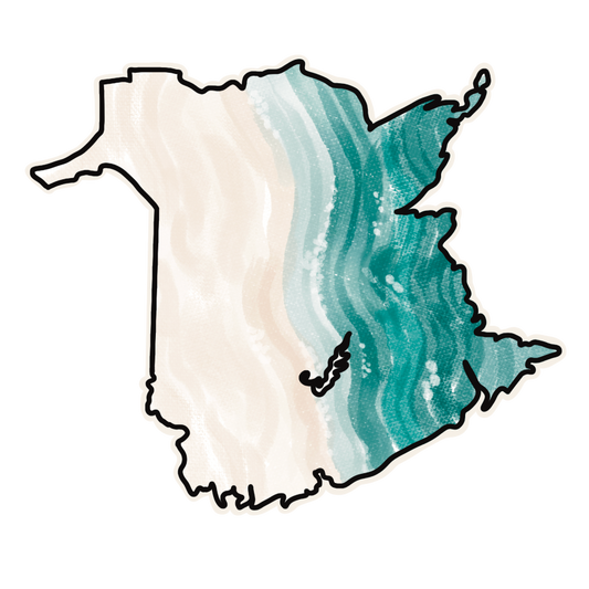 Coastal New Brunswick Sticker, 3x2.58"
