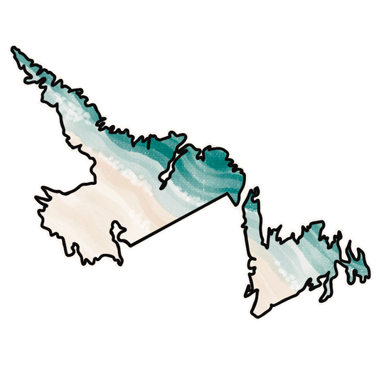Coastal Newfoundland & Labrador Sticker, 3x2.3"