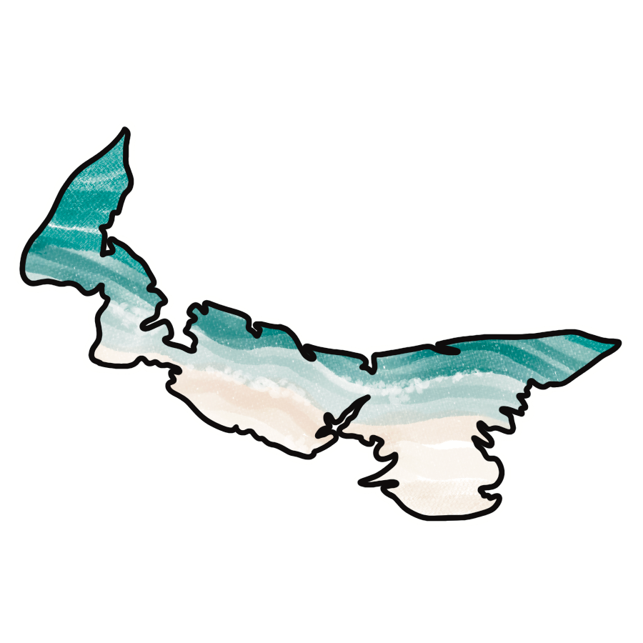 Coastal PEI Sticker, 3x2.01"