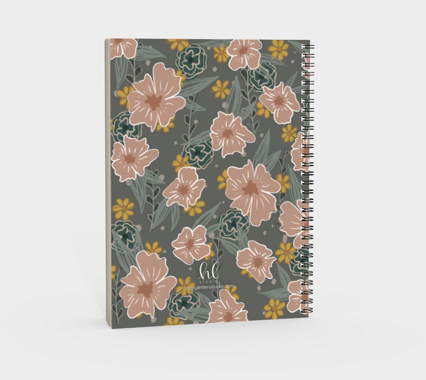 Warm Floral Lined Notebook