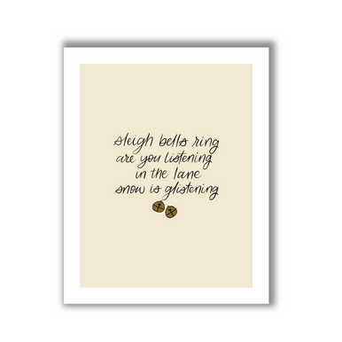 Sleigh bells ring | Festive Art Print