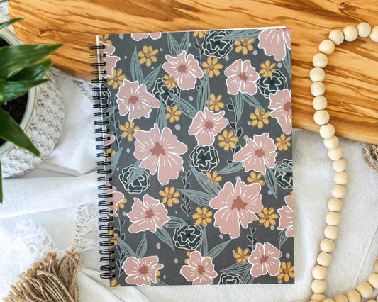 Warm Floral Lined Notebook